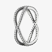 925 sterling silver pan ring silver hollow wound intertwined crystal cz ring for women wedding party fashion jewelry