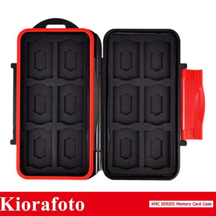 Kiorafoto Профессиональный водостойкий противоударный держатель для хранения SD SDHC SDXC TF чехол для карт памяти Защитный чехол с карабином - Цвет: KMC-SDMSD24