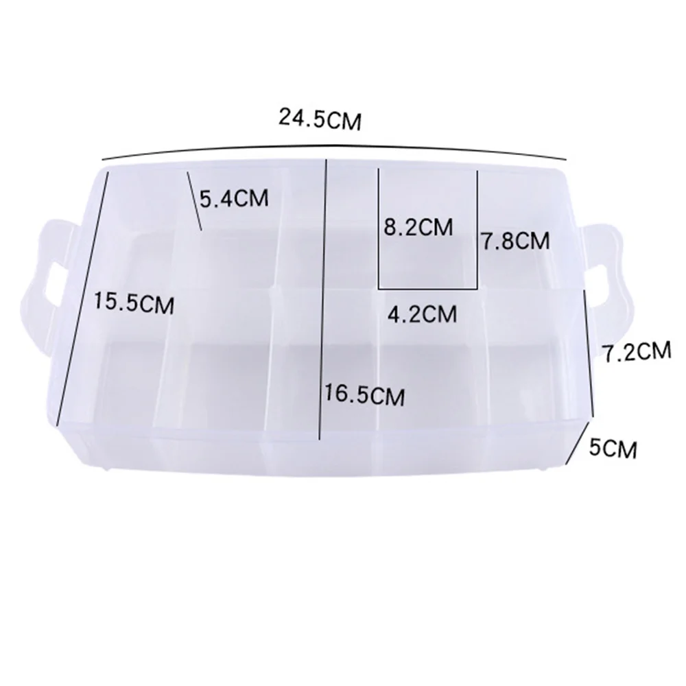 

1 Pcs Adjustable 3-Tier Detachable Storage Box Stackable Multi Slot Clear Plastic Craft Organizer Container Home Supplies