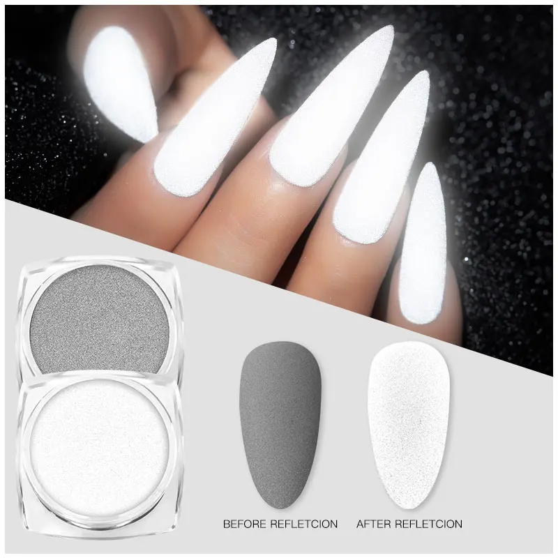 

Reflective Nail Glitter Powder Sparkling Glow Powder Party Fluorescent Pigment Nail For Bar Disco Nail Art Decorations