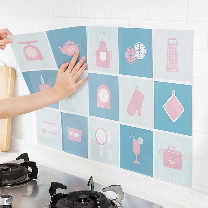 1 шт. водостойкая самоклеящаяся наклейка для защиты стен от жира|Наклейки на