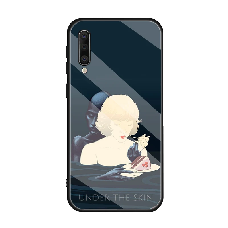 Чехол из закаленного стекла под кожу для телефона Samsung Galaxy S8 S9 S10 S20 PLUS J8 J6 J4 2018 NOTE 8 9