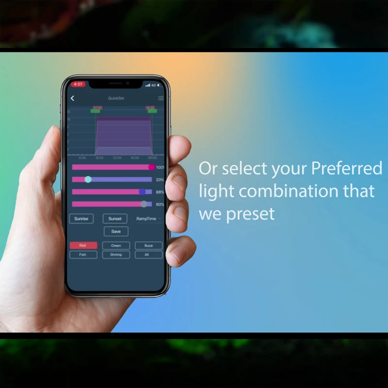 Chihiros RGB плюс bluetooth воды Светодиодная лампа для роста растений sunrise sunset таймер водяное растение для аквариума садок для рыбы WRGB подобным