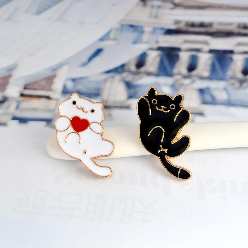 2019 Новый мультяшный держатель любовь в руке кот животное значок Декоративные