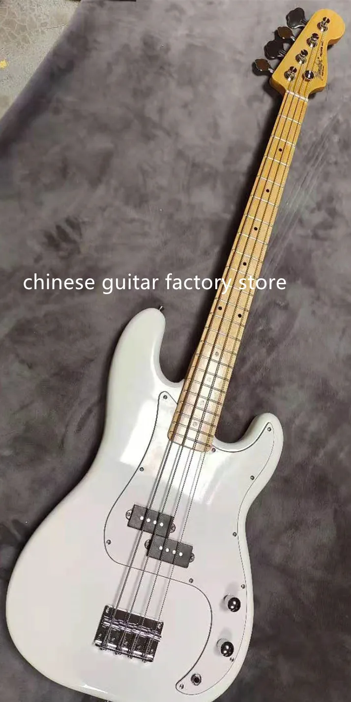 

Guitarra eléctrica de 4 cuerdas de metal, diapasón de palisandro, alta calidad, color wihte, Envío Gratis