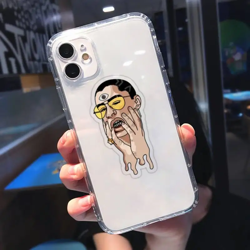 

Yo Perreo Sola Bad Bunny Maluma Phone Case Transparent soft For iphone 5 5s 5c se 6 6s 7 8 11 12 plus mini x xs xr pro max