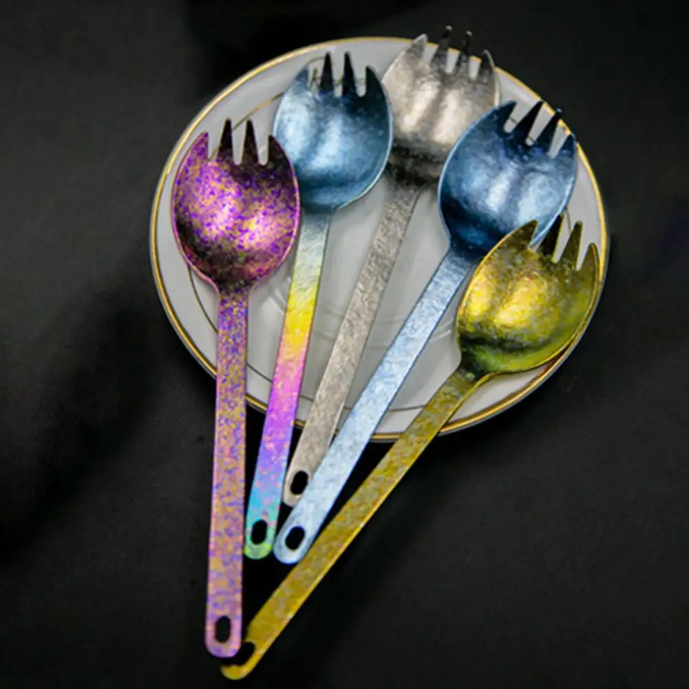 

Spork Utensils Anti-rust Comfortable Grip Heavy Duty Picnic Outdoor Activities Spork Spoon for Camping