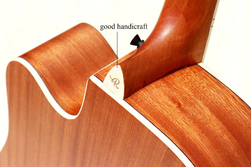 Полный sapele народная гитара с звукоснимателем