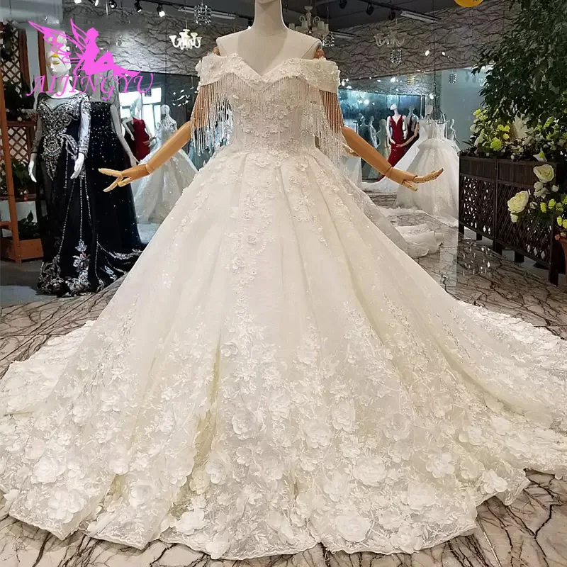 

AIJINGYU Designer A Gowns Unique Affordable Royal Sexy 2021 Gown Size 18 New Style Wedding Dress