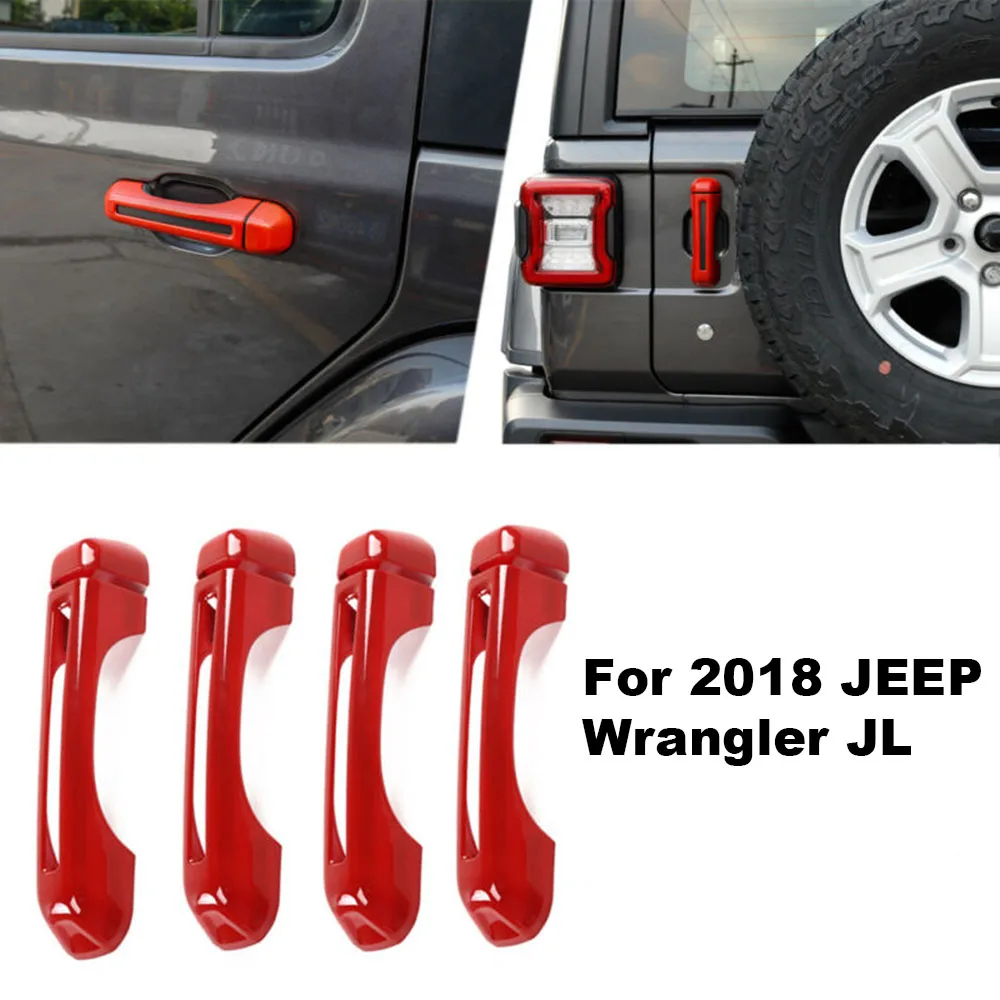 Обшивка ручки двери автомобиля для Jeep Wrangler JL крышка наружные части ABS пластик
