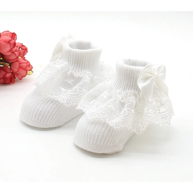 

Newborn Baby Girls Socks Cotton Lace Baby Socks for Girls Infant Solid Princess Style Baby Girls Clothes Accessories
