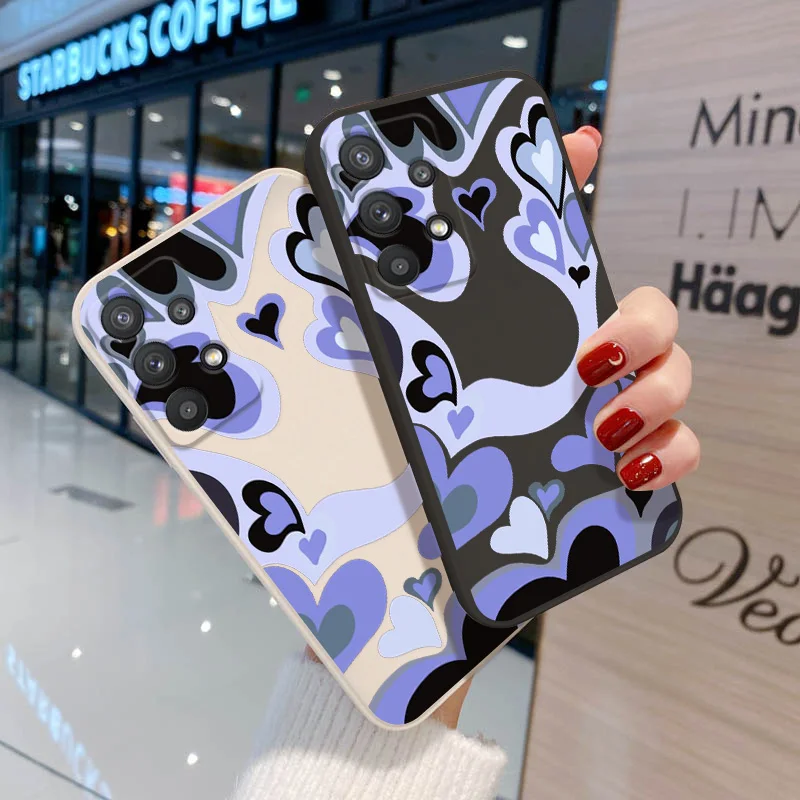 

A32 Case For Samsung A12 Case Heart Circle Funda Galaxy S22 Ultra S20 FE A53 A52 A52S 5G A51 A73 A71 A72 A50 A31 A33 A13 Cover