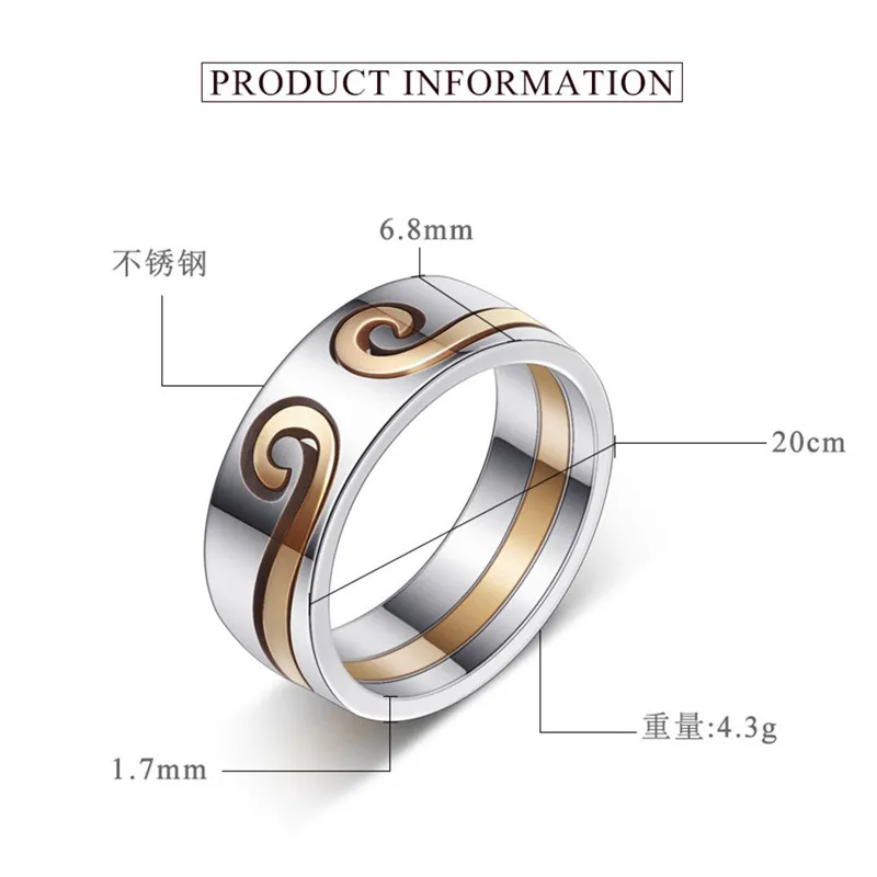 Женское двойное кольцо Обезьяна Король из нержавеющей стали|Кольца| |