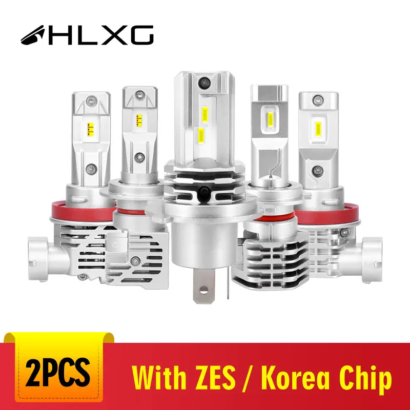 Hlxg H11 Светодиодный с ZES корейский светодиодный H7 H8 Комплект Фар H4 Высокий Низкий