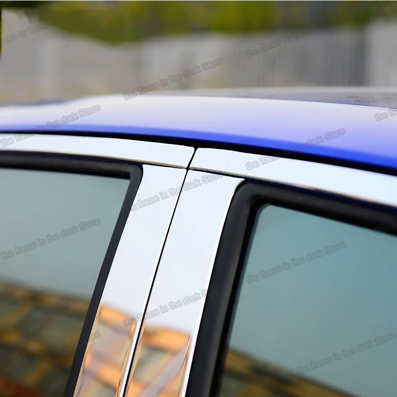 

lsrtw2017 stainless steel car window trims decoration for honda fit 2014 2015 2016 2017 2018 2019 jazz 3 sport accessories