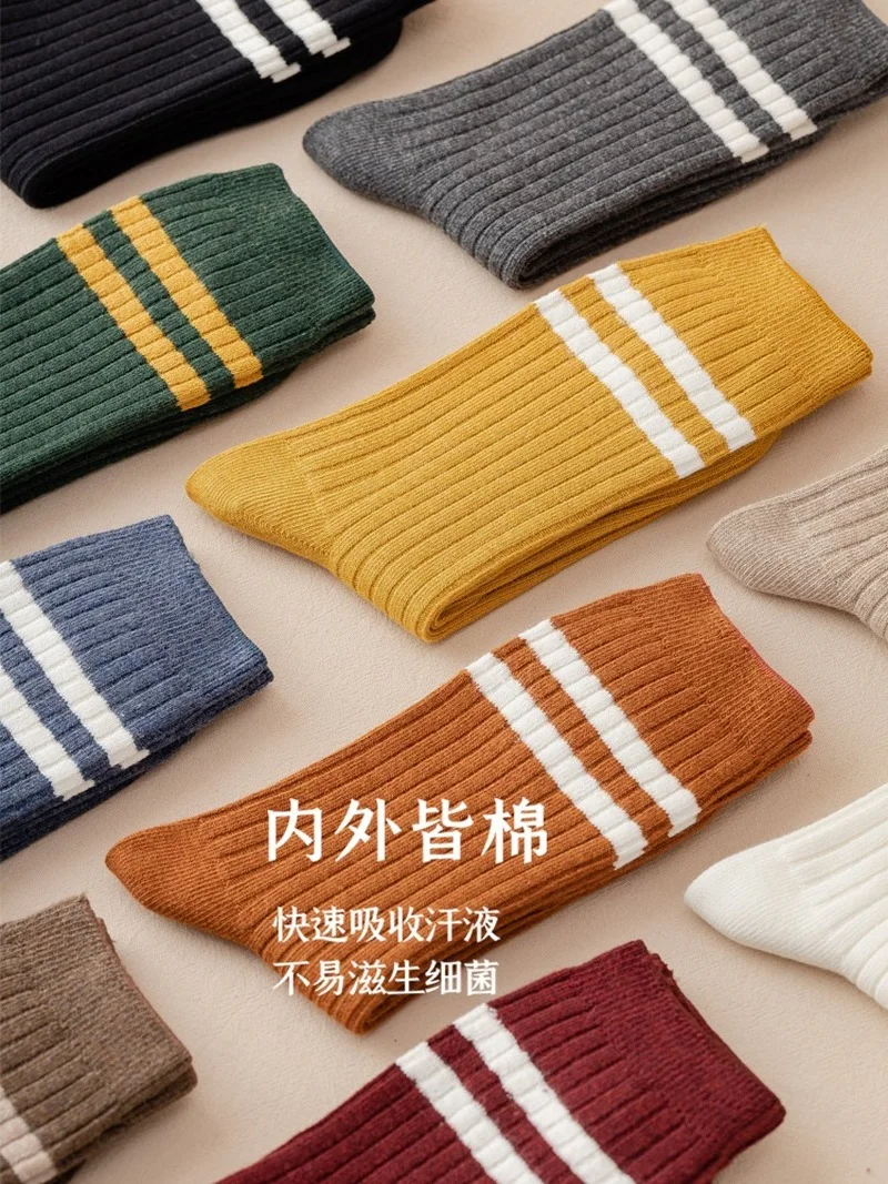 Women Socks Cotton Socks Spring and Autumn Models Japanese High-tube Cotton Socks Autumn and Winter Korean Stockings