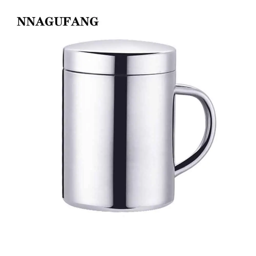 

Stainless steel mugs for 260ml 400ml Silver Golden insulated coffee cup with lid milk drink tea Water cups Anti-scalding travel