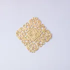 Бесплатная доставка 10-30 шт. DIY квадратные филигранные обертки соединители для волос ювелирные изделия аксессуары древняя Мода Декоративные