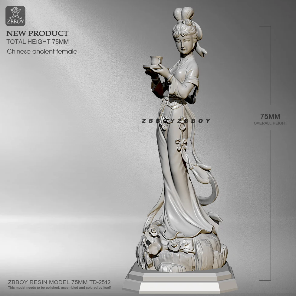 

75mm Resin model kits figure colorless and self-assembled TD-2512