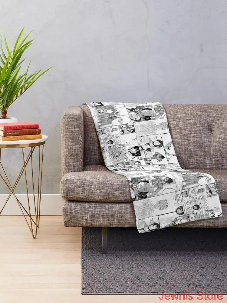 Панели для манги из атаки на титанов Флисовое одеяло с художественным принтом