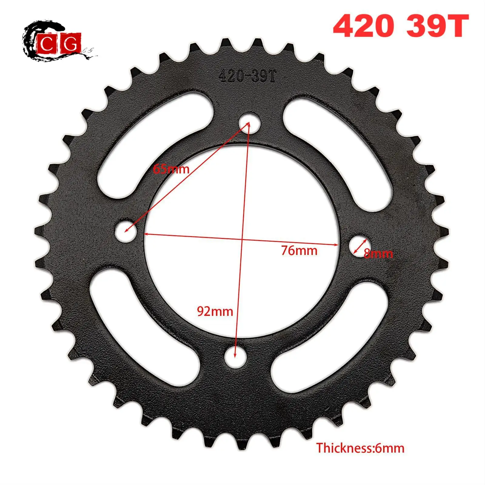 

420 39T Tooth 76mm Rear Drive Chain Sprocket For Inner Diameter 76mm Chain Sprocket Motorcycle ATV Refit Accessories