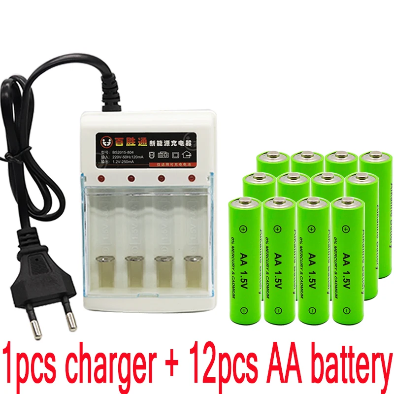 Красный Alalito новым ярлыком 3000 MAH перезаряжаемые батареи AA 1,5 V. Перезаряжаемые Alcalinas drummey+ 1 шт., размер: 4-элементная батарея зарядное устройство - Цвет: Красный
