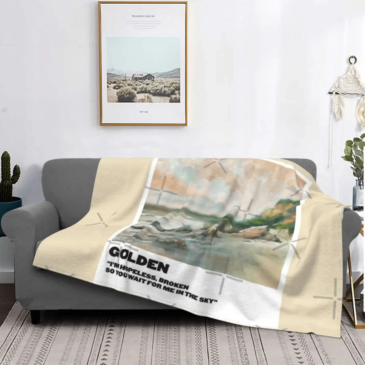 

Manta Polaroid dorada, colcha para cama a cuadros, manta double para Baby, toalla de playa de lujo