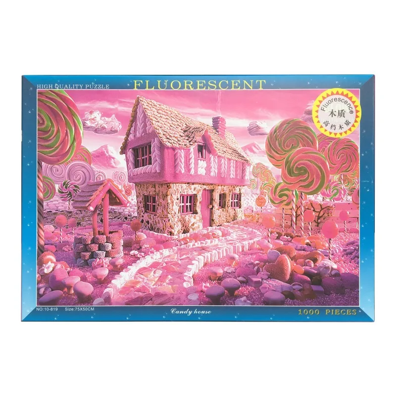 Пазл 1000 шт. деревянный ночной Светильник пазл для взрослых декомпрессионный