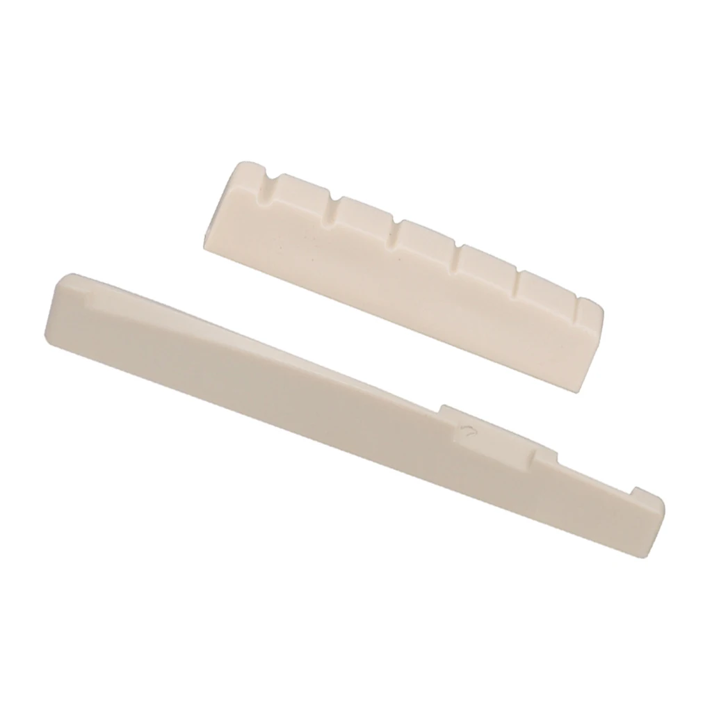 

Beige Saddle And Nut Slotted For Left Handed Acoustic Folk Guitar Musical Instrument Parts for Acoustic Folk guitar