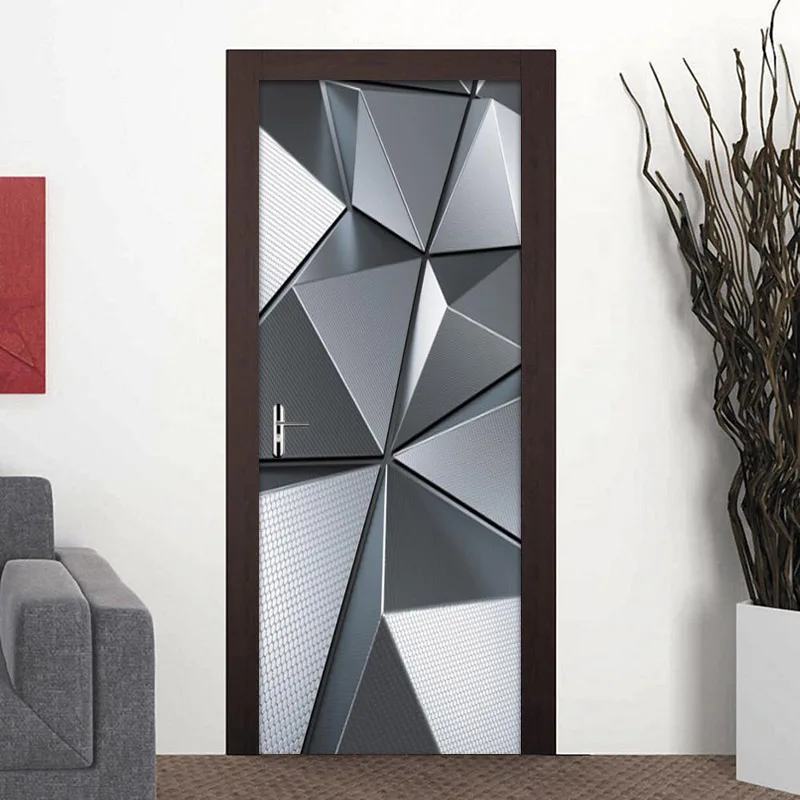 Водостойкие самоклеящиеся наклейки на дверь из ПВХ современные 3D стену фотообои