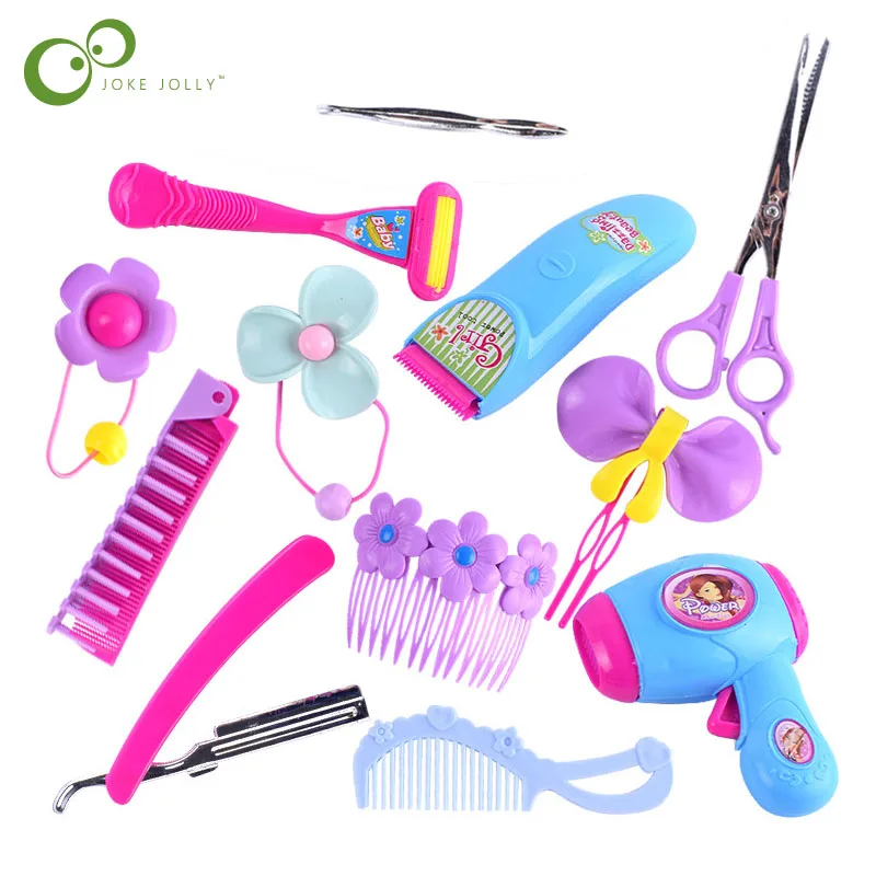 Ролевые детские игрушки для макияжа розовый набор принцесса Парикмахерская