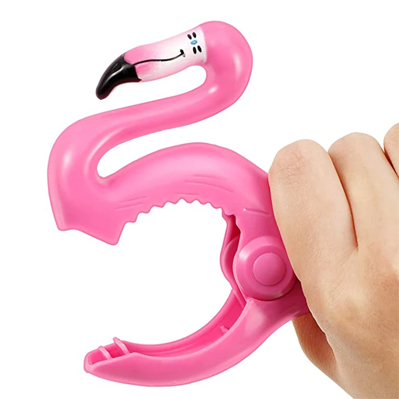 4 шт пластиковые мультфильм Фламинго полотенце клипы большие солнцезащитные