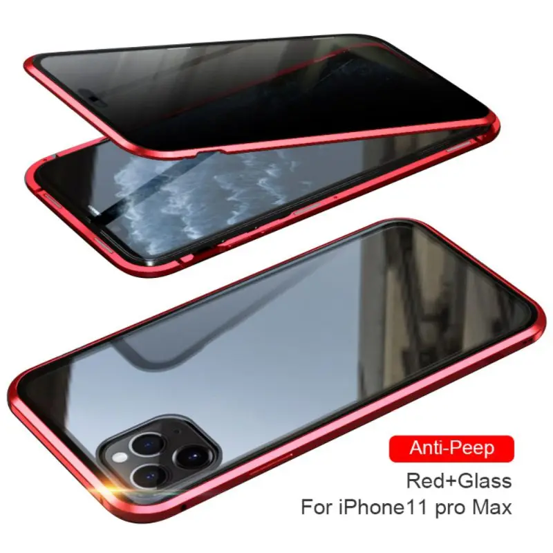 Phone 11pro MAX Оболочка всего тела Магнитный высокой четкости прозрачное закаленное стекло крышка бампер Чехол протектор экрана для lPhone 11 - Цвет: Phone 11pro MAX