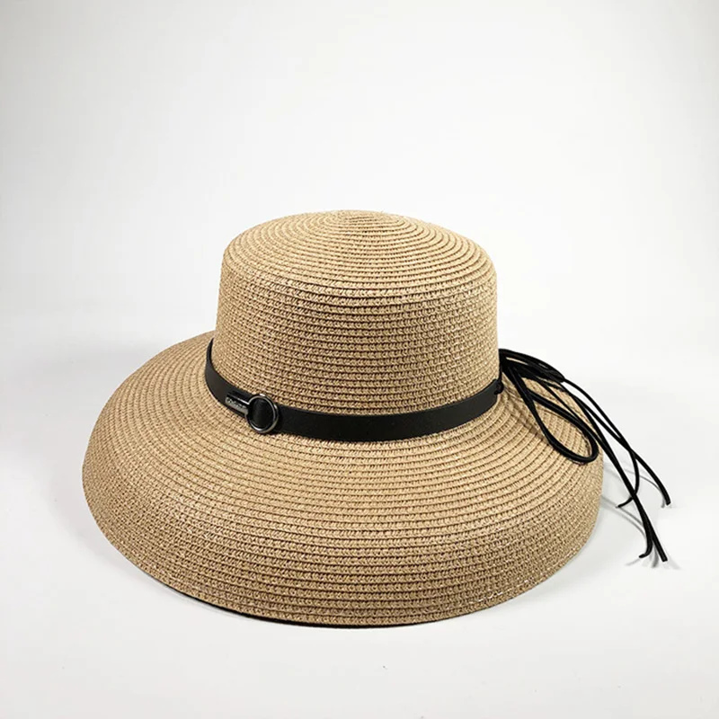 2019 летние шляпы для женщин соломенная шляпа канотье с плоским верхом от солнца