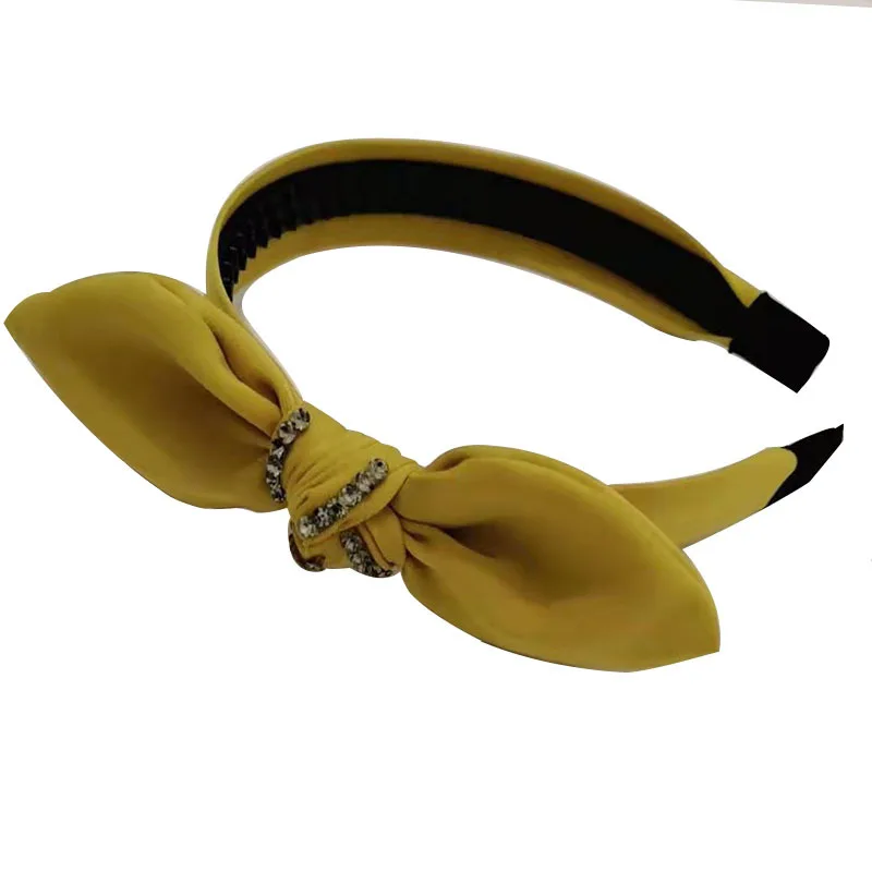 

2021 Fashion Women Hair Accessories Solid Suede Headband Big Bow Knot Headwear Casual Turban Classic Hair Hoop Wholesale