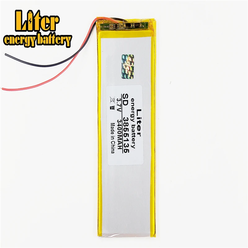3 7 V 3400mAH 3855135 PLIB Полимерный литий ионный/литий ионный аккумулятор для GPS mp3 mp4 mp5 dvd