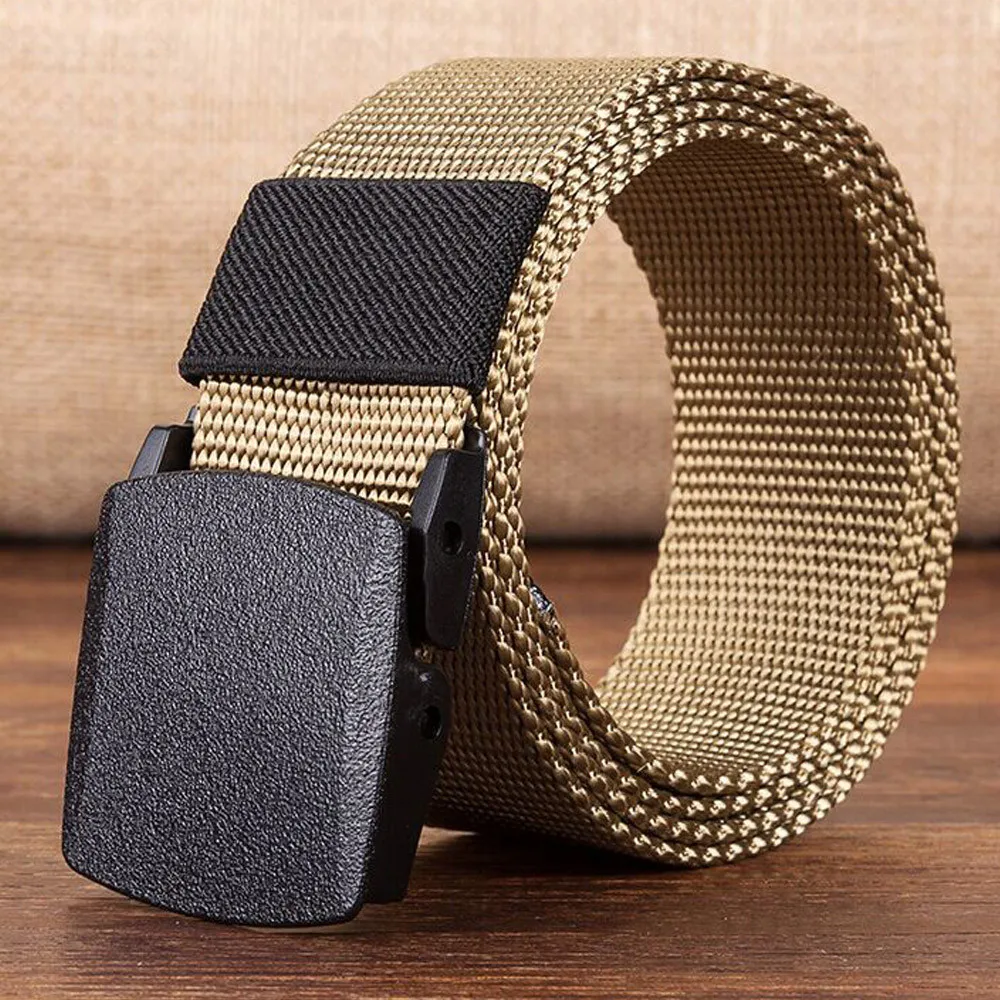 

Canvas Belt For Men Fashion Men's Outdoor Sports Nylon Waistband Canvas Web Belt Dazzling Canvas Belt Weave smooth