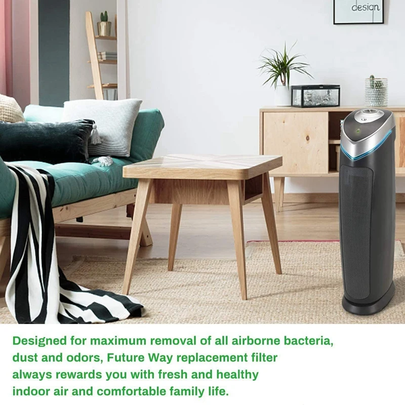 

5 Pack FLT5000/5111 Filter C Compatible for Germ Guardian AC5000, AC5300B Series Air Purifier, with 5 Carbon Filters