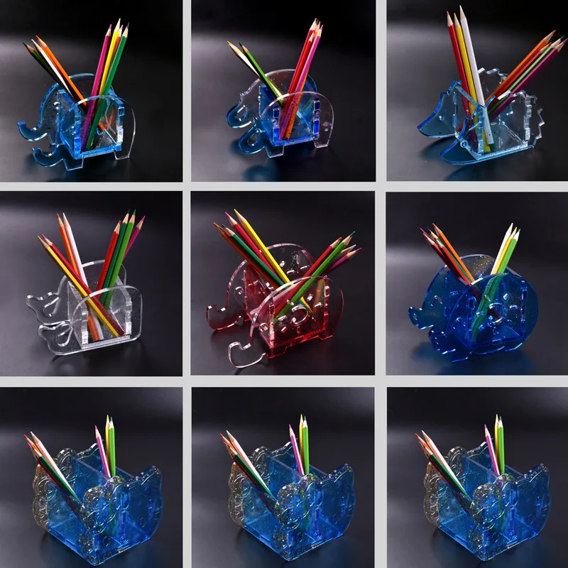 

Aibeads DIY Crystal drops creative pen holder Mould Animal accessories mould Office student pen holder mould silica gel mould