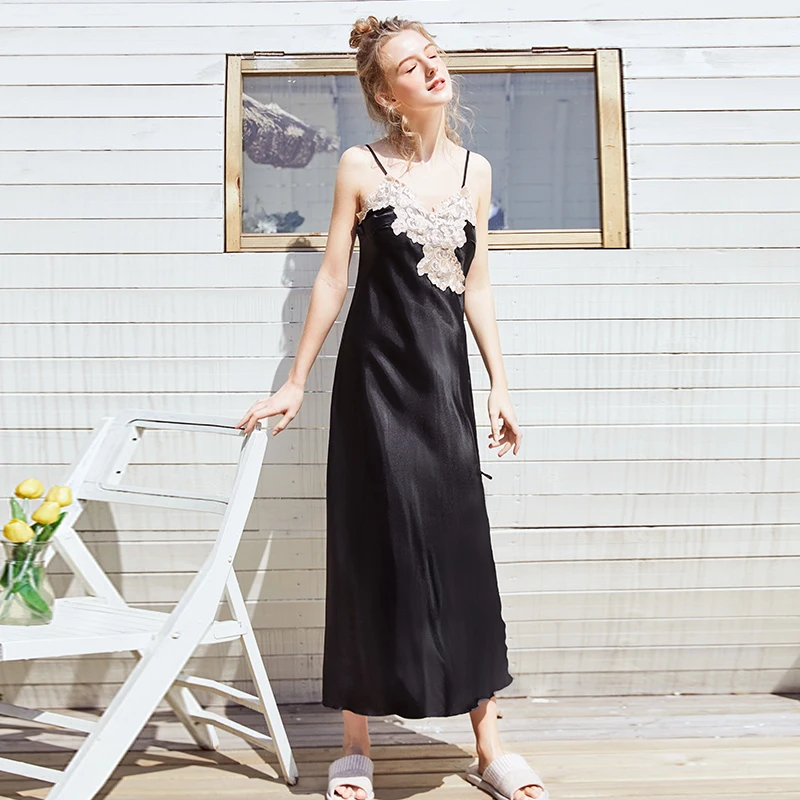 Yaoting/Новинка Высококачественная Сексуальная Шелковая пижама удобная женская