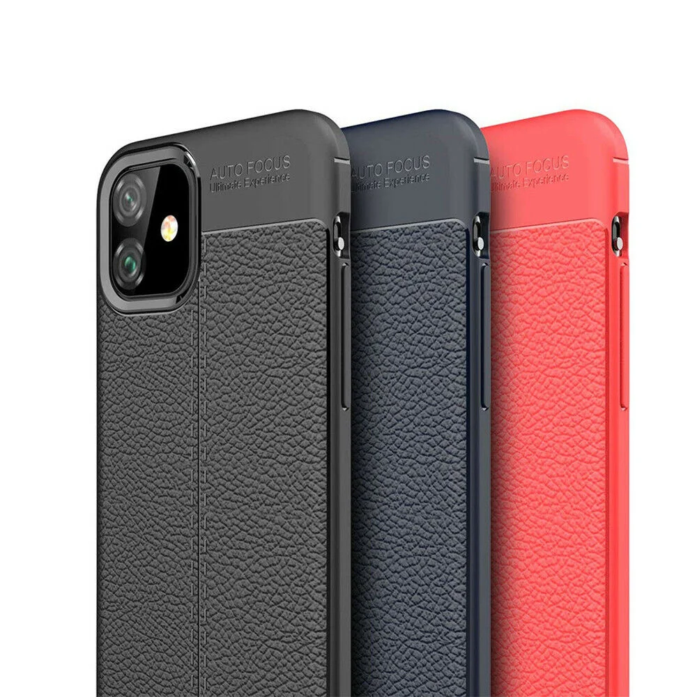 

Coque Noir Effet Cuir Silicone For iPhone 12 Mini 12 Pro Max 6/7/8/XS/XR/11 SE 2020