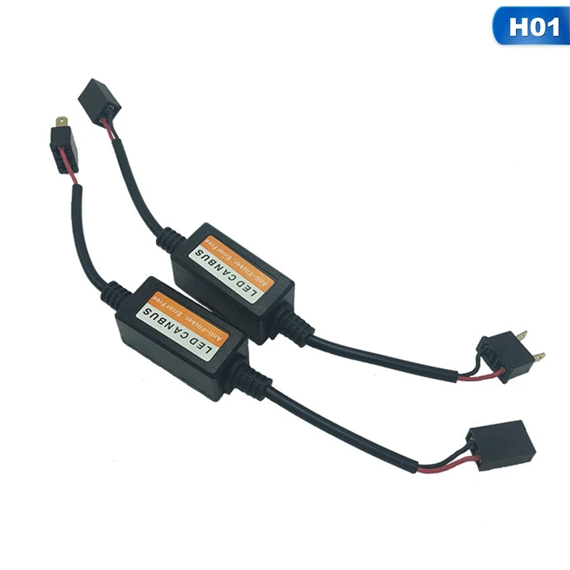

2Pcs Universal LED DRL Headlight Canbus Error Warning Canceller Load Resistor Decoder H3 9005 9006 h1 H4 H7 H11