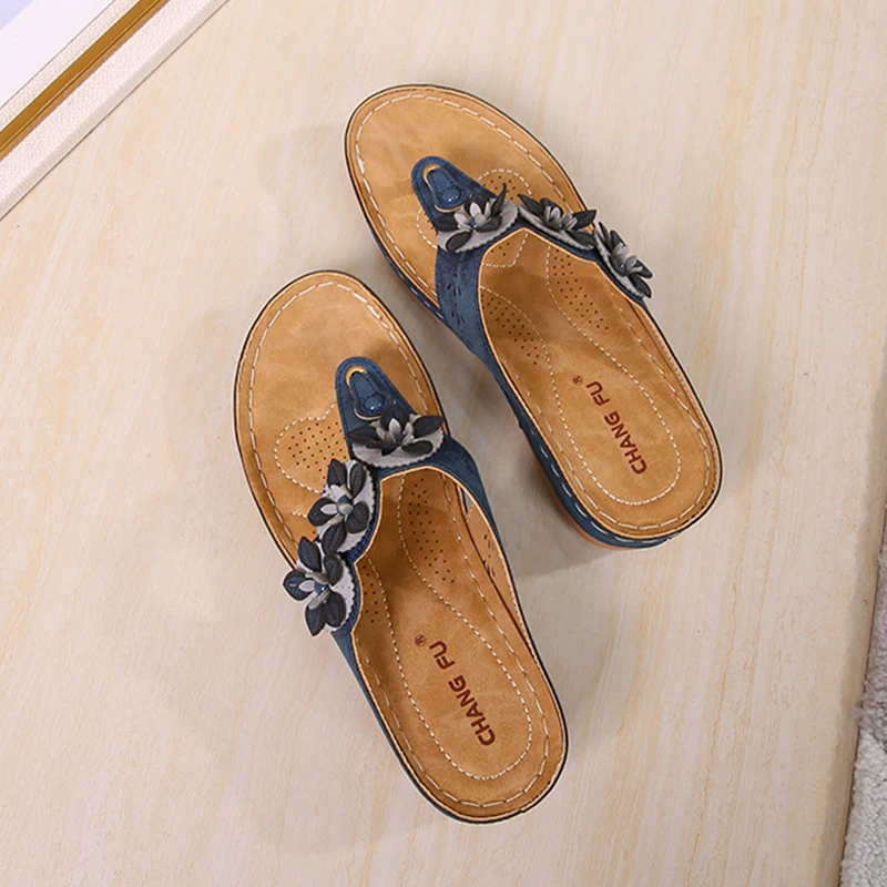 

Summer Women's Sandals Fashion Casual Wedges Shoes Sandy Beach Slippers For Female Microfiber Material Footwear