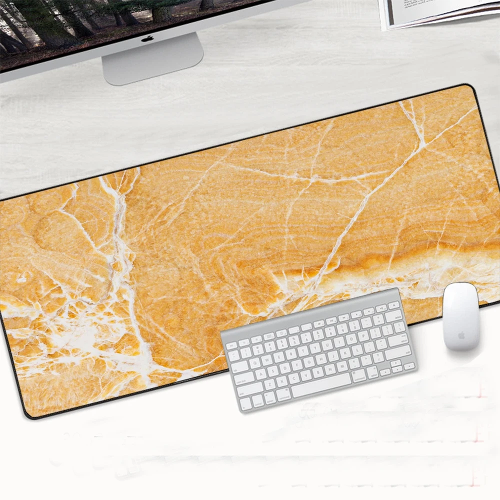 

Light-colored Marble Mouse Mat for Desktop Gaming Gamer Mousepad Desk Mat XXL PC Computer Locking Edge Keyboard Speed Laptop Mat