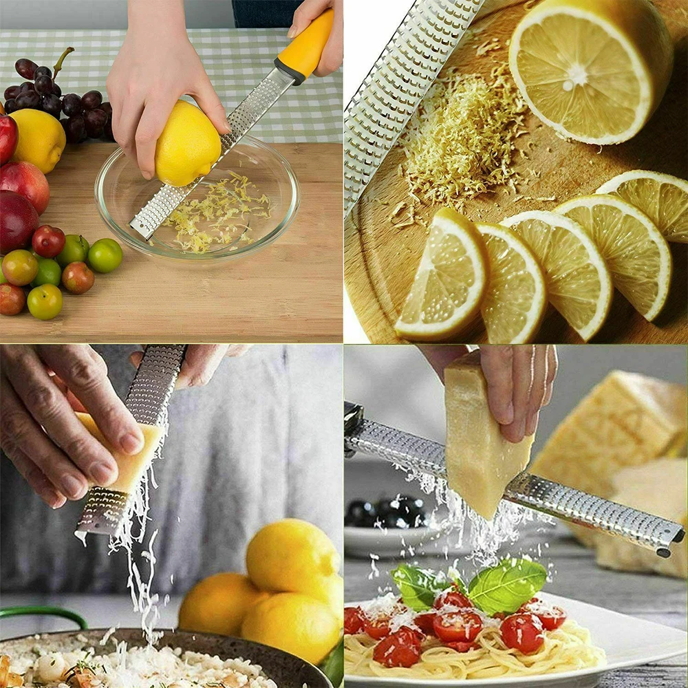 

304 Stainless Steel Cheese Grater Lemon Zester Grater Long Handle Dessert Tools Kitchen Gadgets