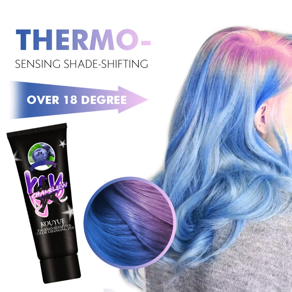 

60 мл Thermochromic Цвет изменения краска для волос! Полупостоянная Краски волшебный серый/фиолетовый/зеленый синий волос крем-краска для волос Ст...