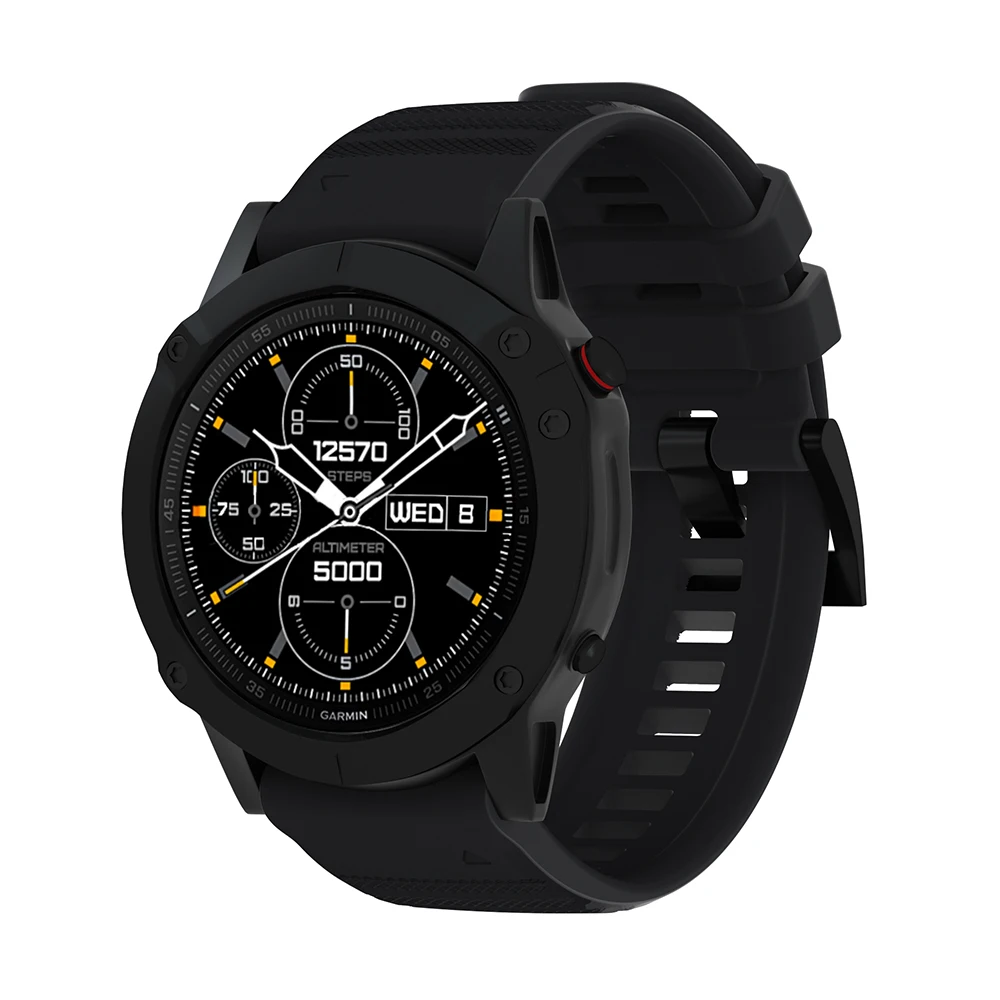 Для Garmin Fenix6S 6 6X силиконовый ремешок 20 мм/22 мм/26 мм, ремешок для смарт-часов для Fenix5S чехлы для айфонов 5 5X3 3HR наручных часах спортивный браслет