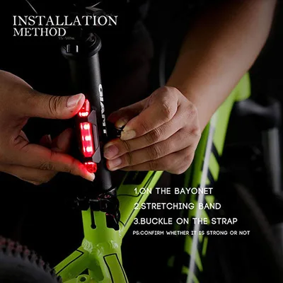 Велосипедный фонарь 2 шт. с зарядкой от USB Передний + задний | Спорт и развлечения