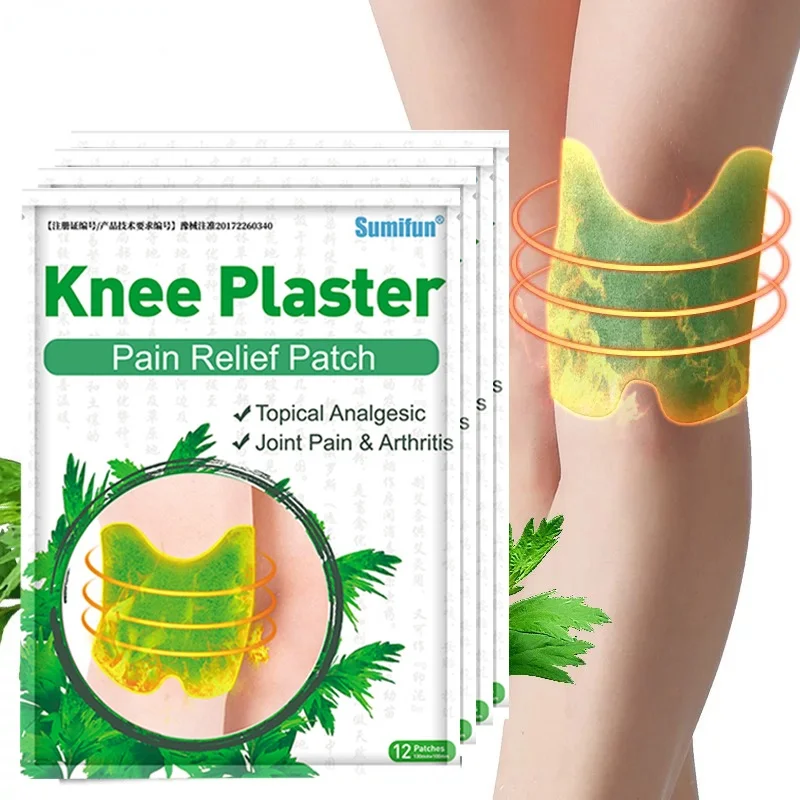 

12Pcs/bag Knee Medical Plaster Wormwood Extract Joint Ache Pain Relieving Paster Knee Rheumatoid Arthritis Body Patches