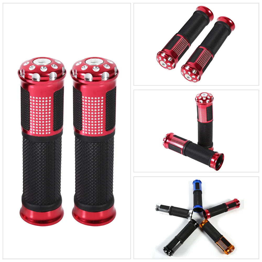 1 пара алюминиевые резиновые ручки для мотоцикла и велосипеда 7/8 дюйма |